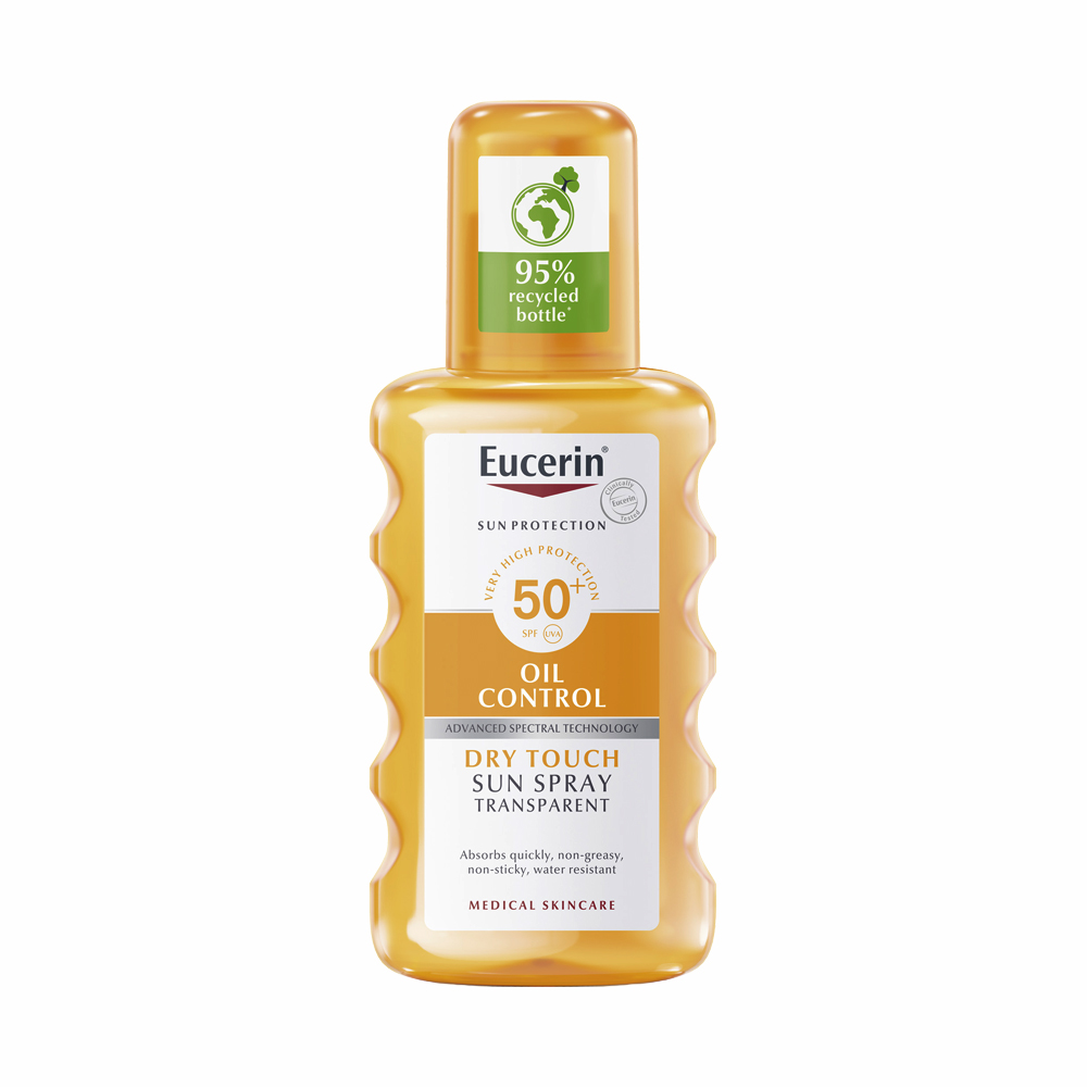 EUCERIN Sun Oil Control Dry Touch színtelen napozó spray SPF50 (200ml) 