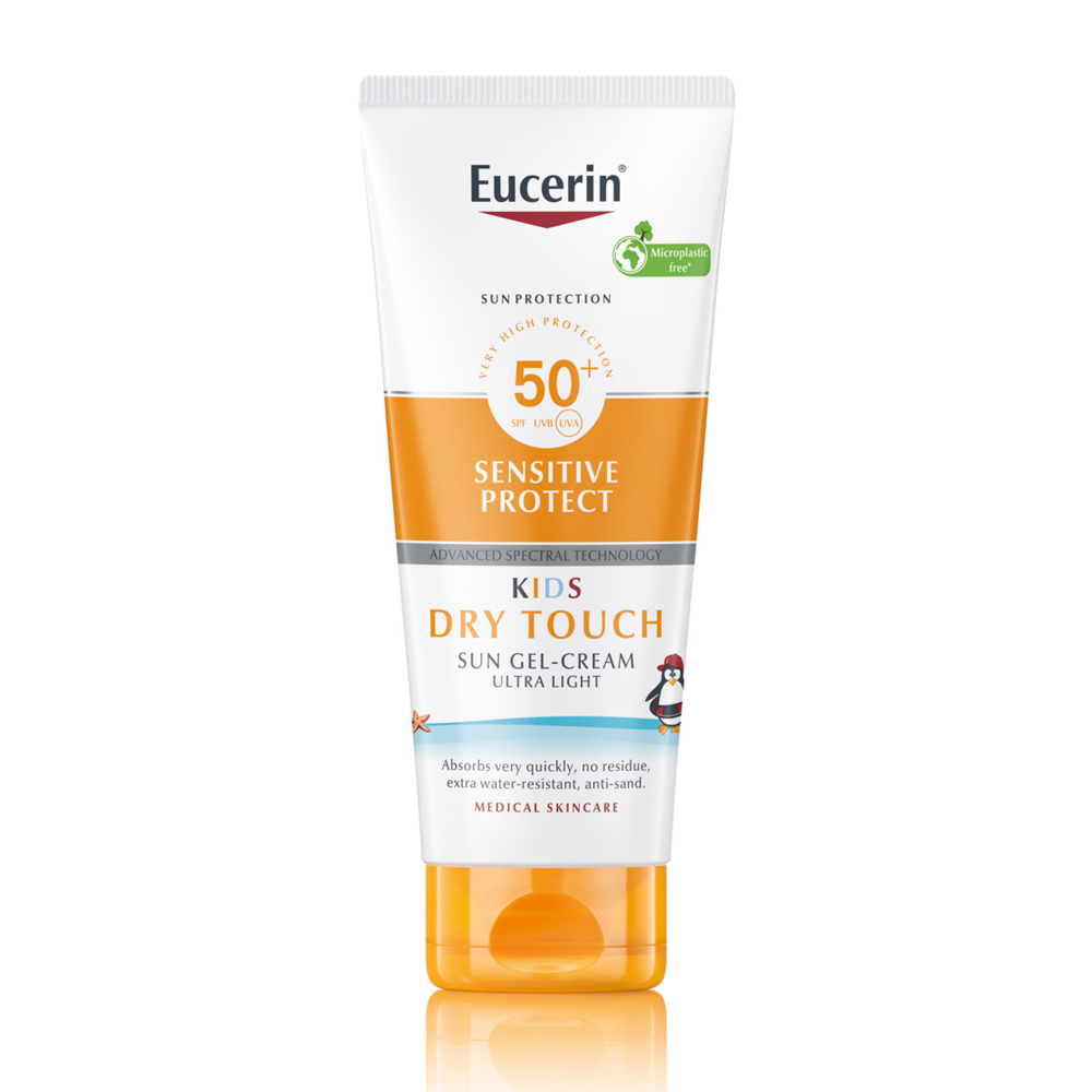 EUCERIN Sun Kids Sensitive Protect Dry Touch gyermek napozó gél-krém SPF50+ (200ml)