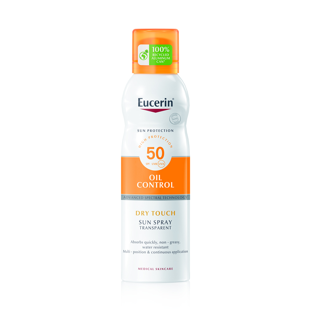EUCERIN Sun Oil Control Dry Touch színtelen napozó aerosol spray SPF50 (200ml)