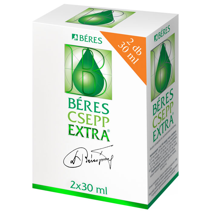 BÉRES CSEPP EXTRA belsőleges oldatos cseppek (2x30ml)