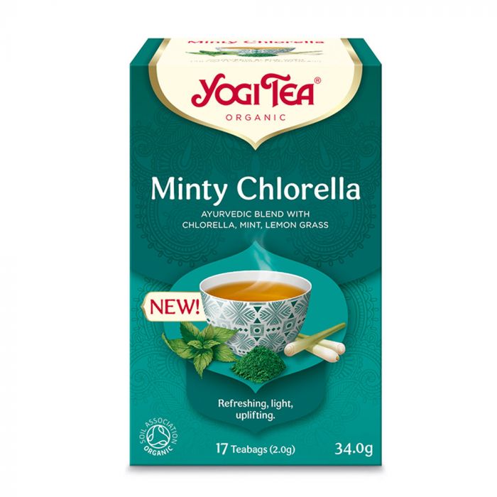 YOGI TEA Mentás bio tea Chlorella algával (17db)