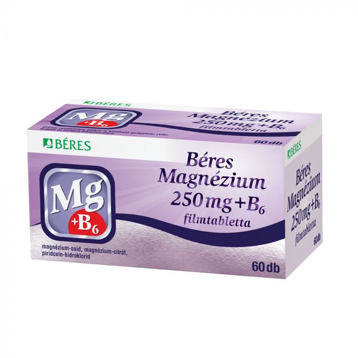 BÉRES Magnézium 250 mg + B6 filmtabletta (60db)