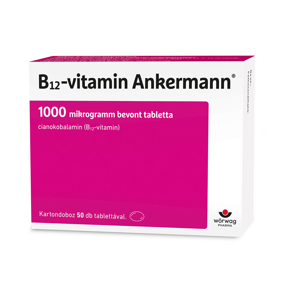 B12-vitamin Ankermann 1000 mcg bevont tabletta (50db)