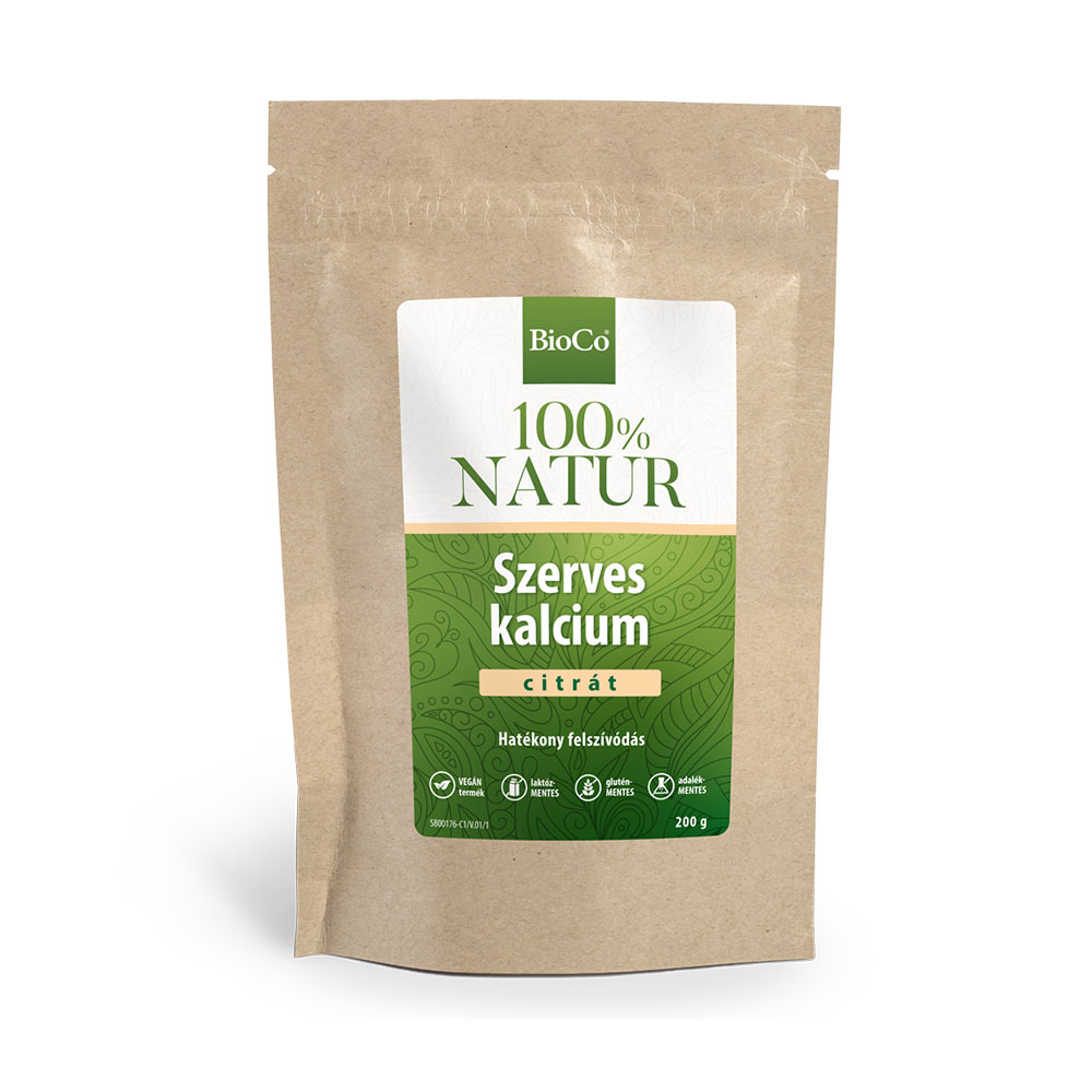BIOCO 100% NATUR Szerves kalcium citrát tasakos por (200g)