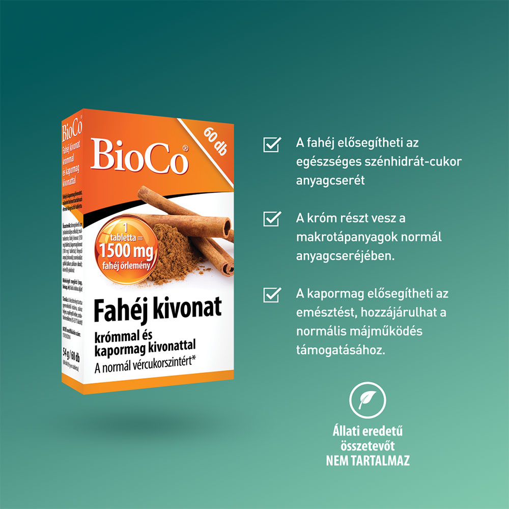 BIOCO Fahéj kivonat tabletta (60db)