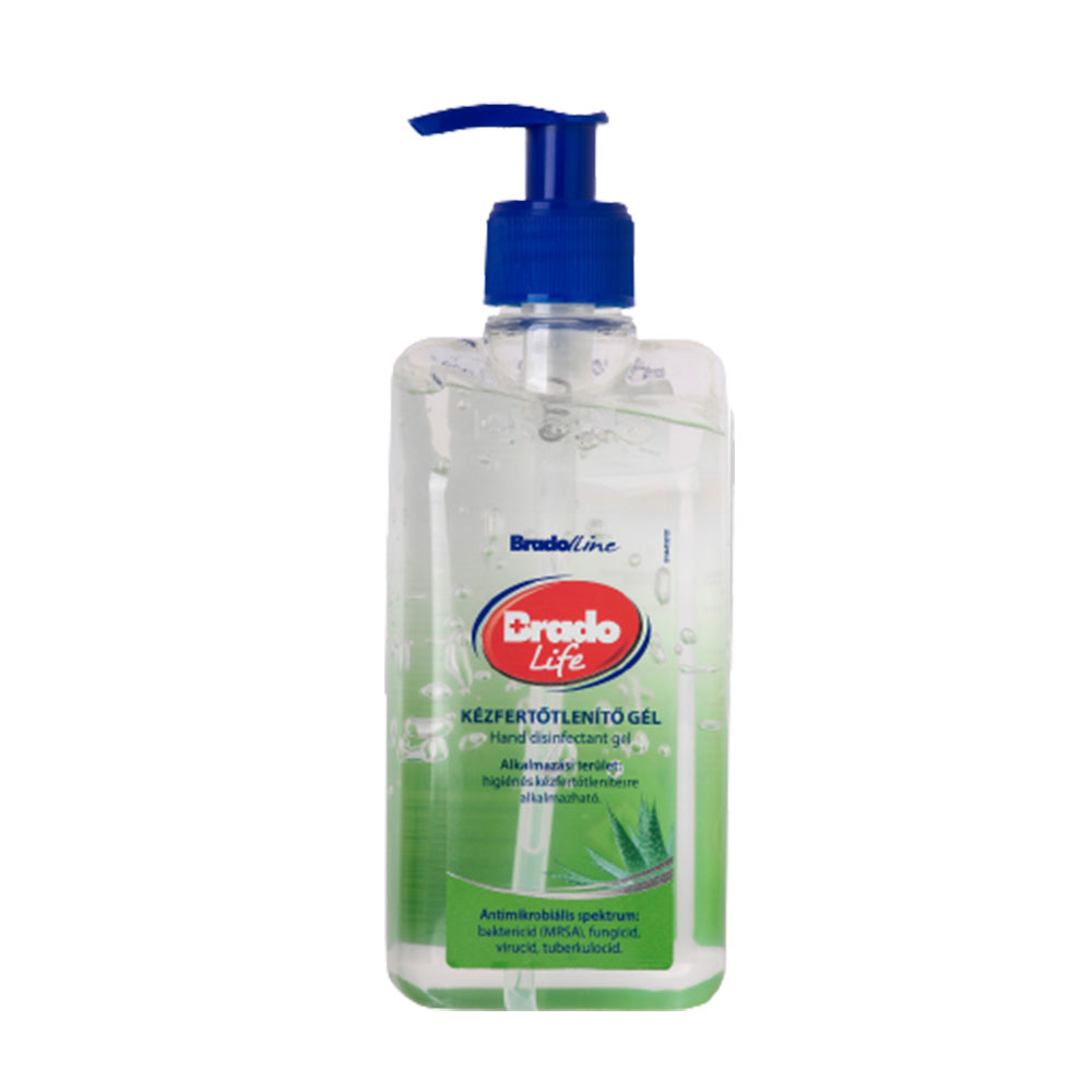 BRADOLIFE Alkoholos kézfertőtlenítő gél Aloe Vera (500ml)