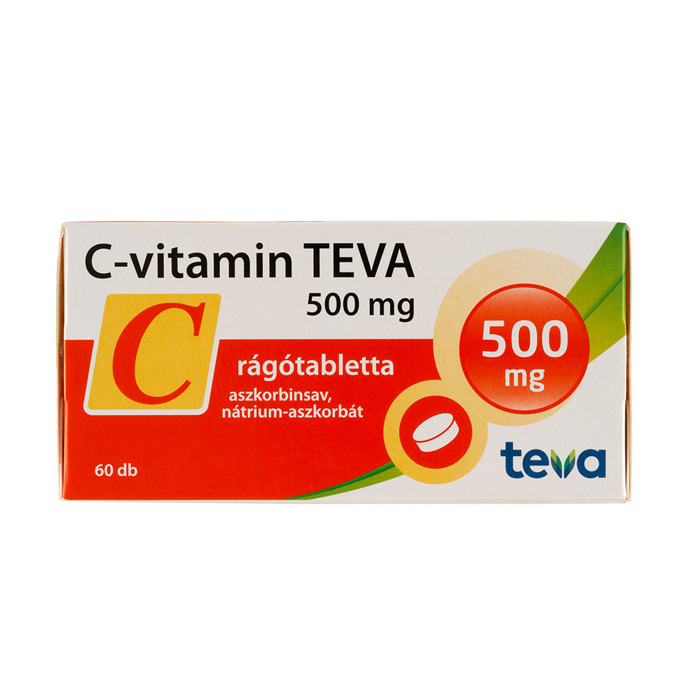 C-VITAMIN TEVA 500mg rágótabletta (60db)