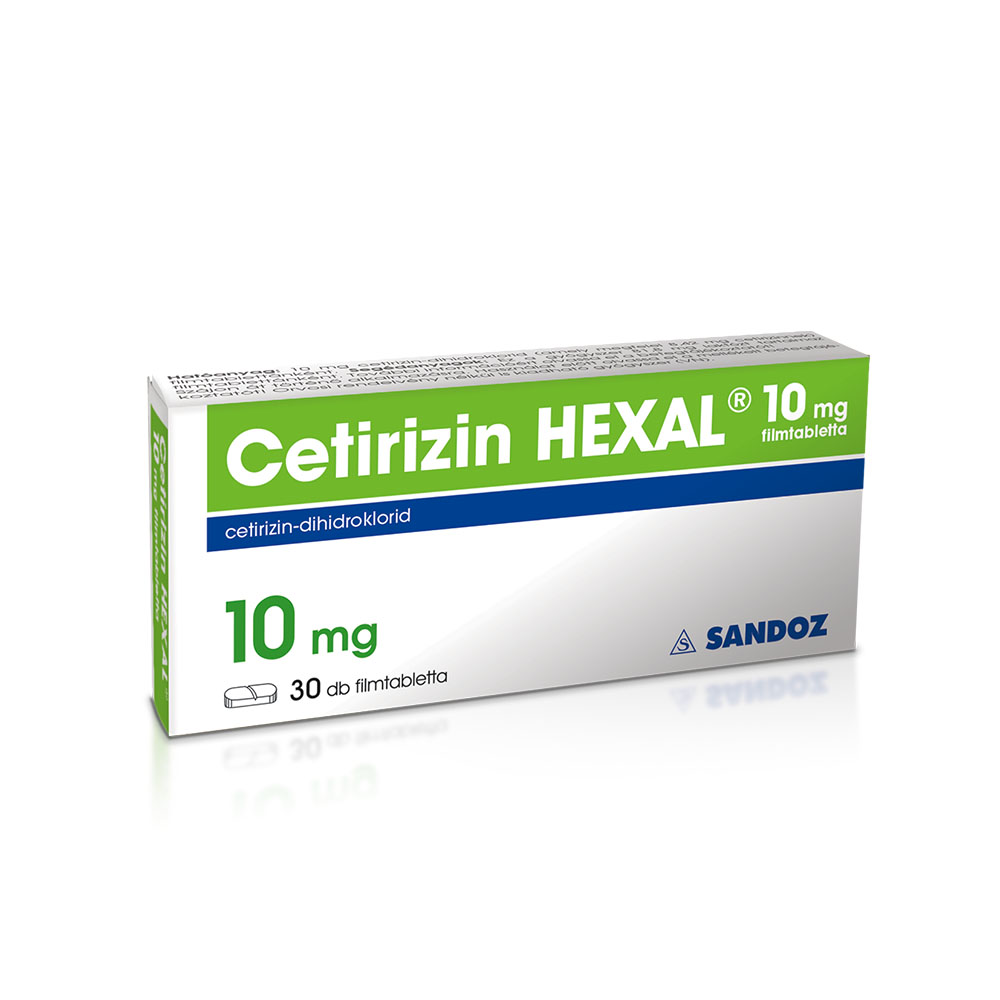 CETIRIZIN HEXAL 10 mg filmtabletta (30db)