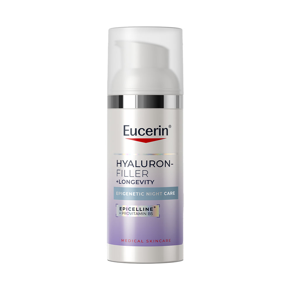 EUCERIN Hyaluron-Filler + Longevity Epigenetic éjszakai arcápoló (50ml)