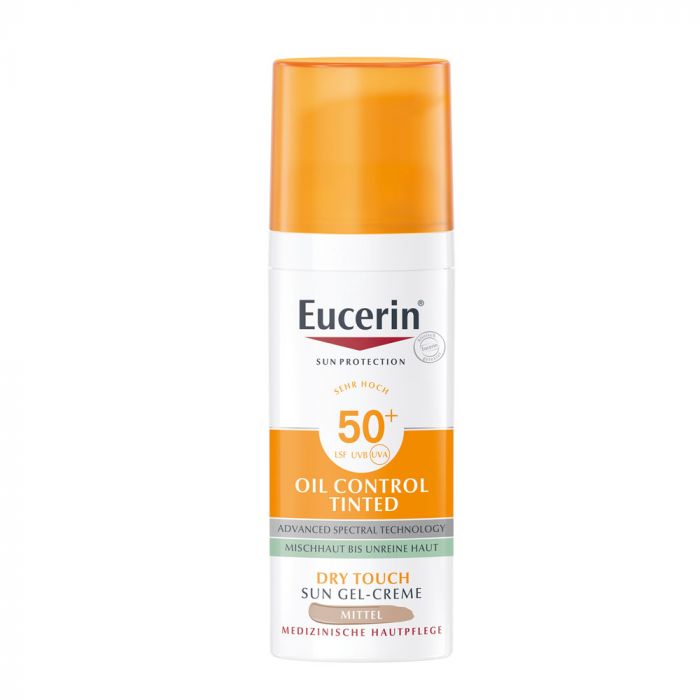 EUCERIN Sun Oil Control színezett napozó krém-gél arcra SPF50+ medium (50ml) 