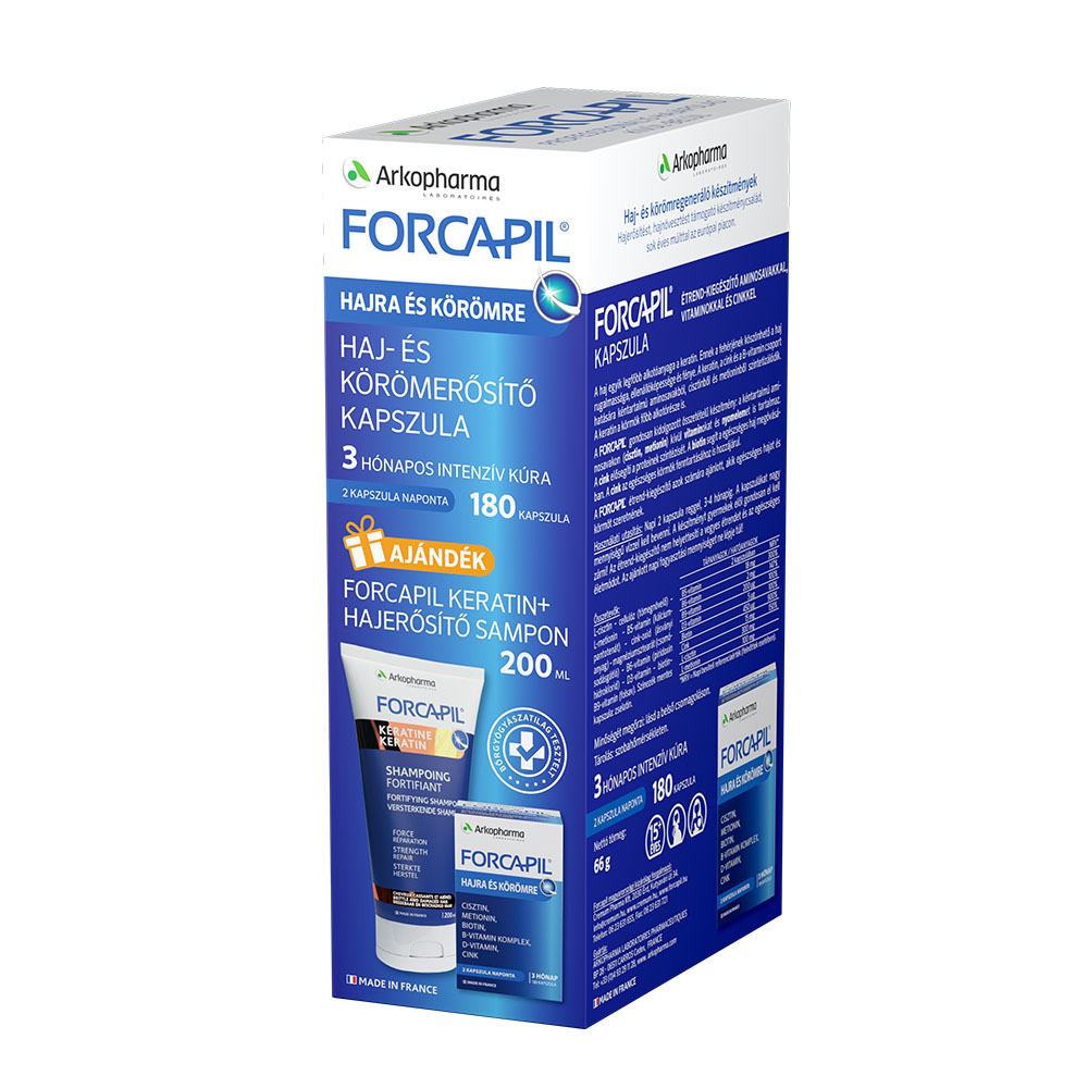 FORCAPIL Promóciós csomag kapszula és sampon (180db+200ml)