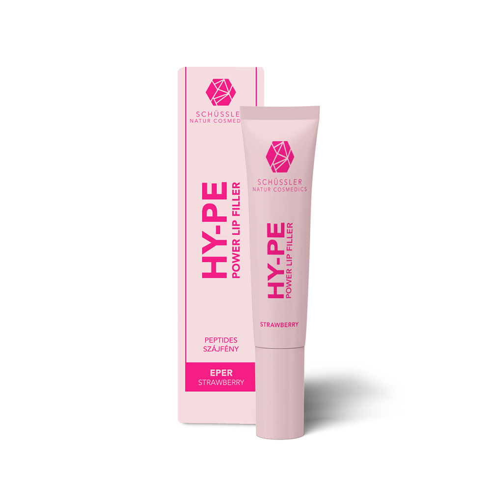 SCHÜSSLER HY-PE Volumennövelő peptides ajakbalzsam - eper (10ml)