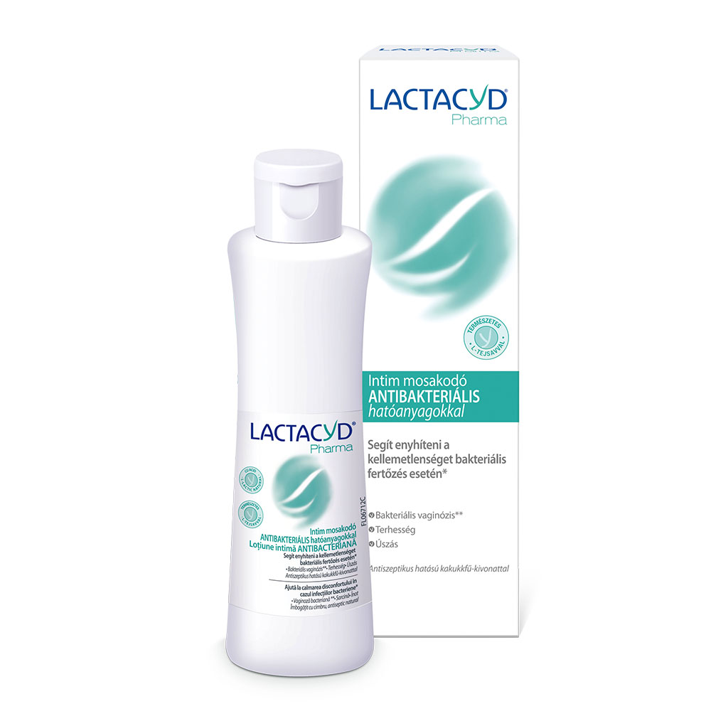 LACTACYD Pharma intim mosakodó antibakteriális hatóanyagokkal (250ml)
