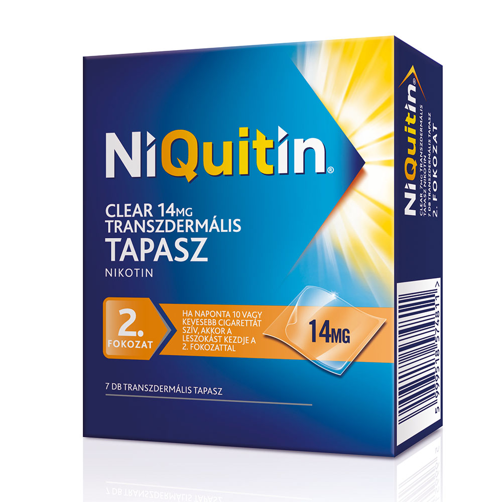 NIQUITIN Clear 14 mg transzdermális tapasz (7db)
