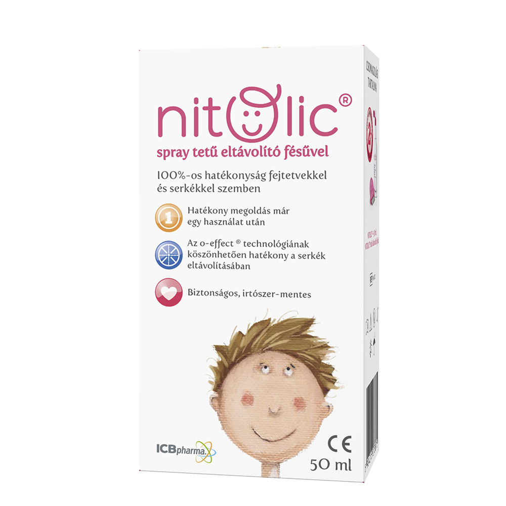 NITOLIC spray tetű eltávolító fésűvel (50ml)