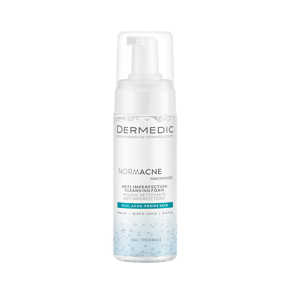 DERMEDIC Normacne tisztító hab zsíros, kombinált, aknéra hajlamos arcbőrre (170ml)