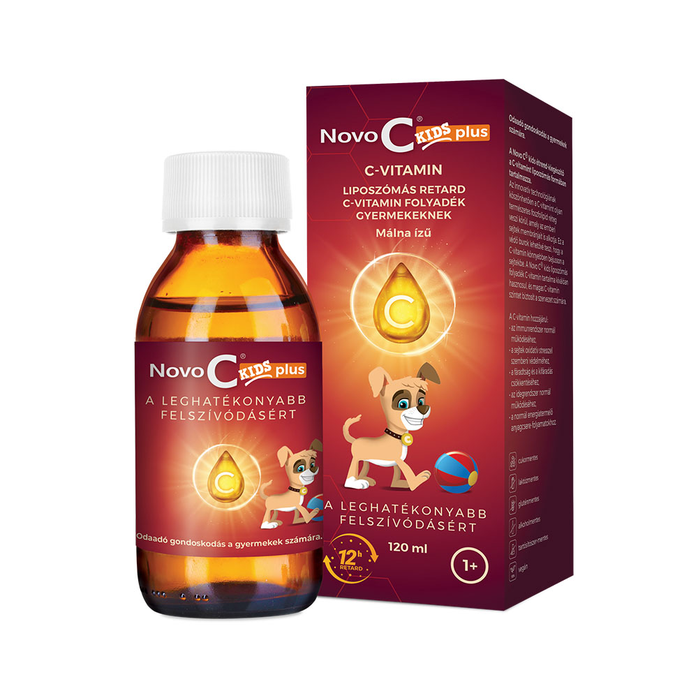 NOVO C Kids Plus liposzómás retard C-vitamin folyadék gyermekeknek (120ml)