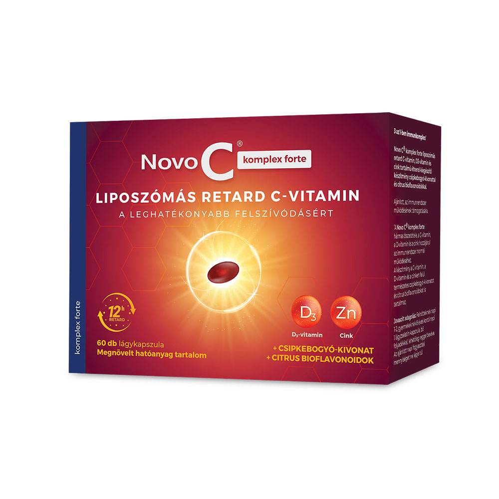 NOVO C Komplex Forte liposzómás retard C-vitamin lágykapszula (60db)