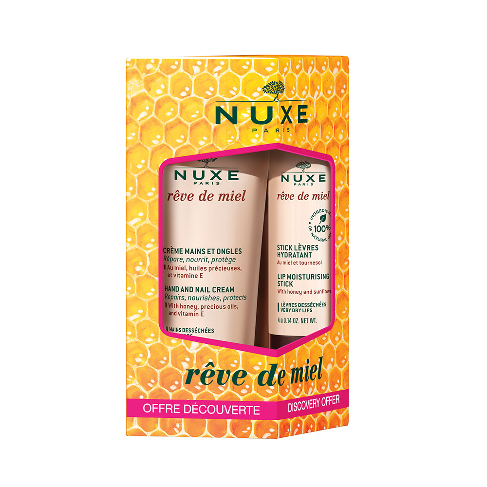 NUXE Reve de Miel kézkrém+ajakápoló stift limitált (30ml+4g) akciós termékkép 1