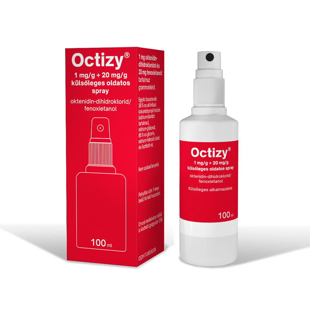 OCTIZY 1 mg/g + 20 mg/g külsőleges oldatos spray (100ml)