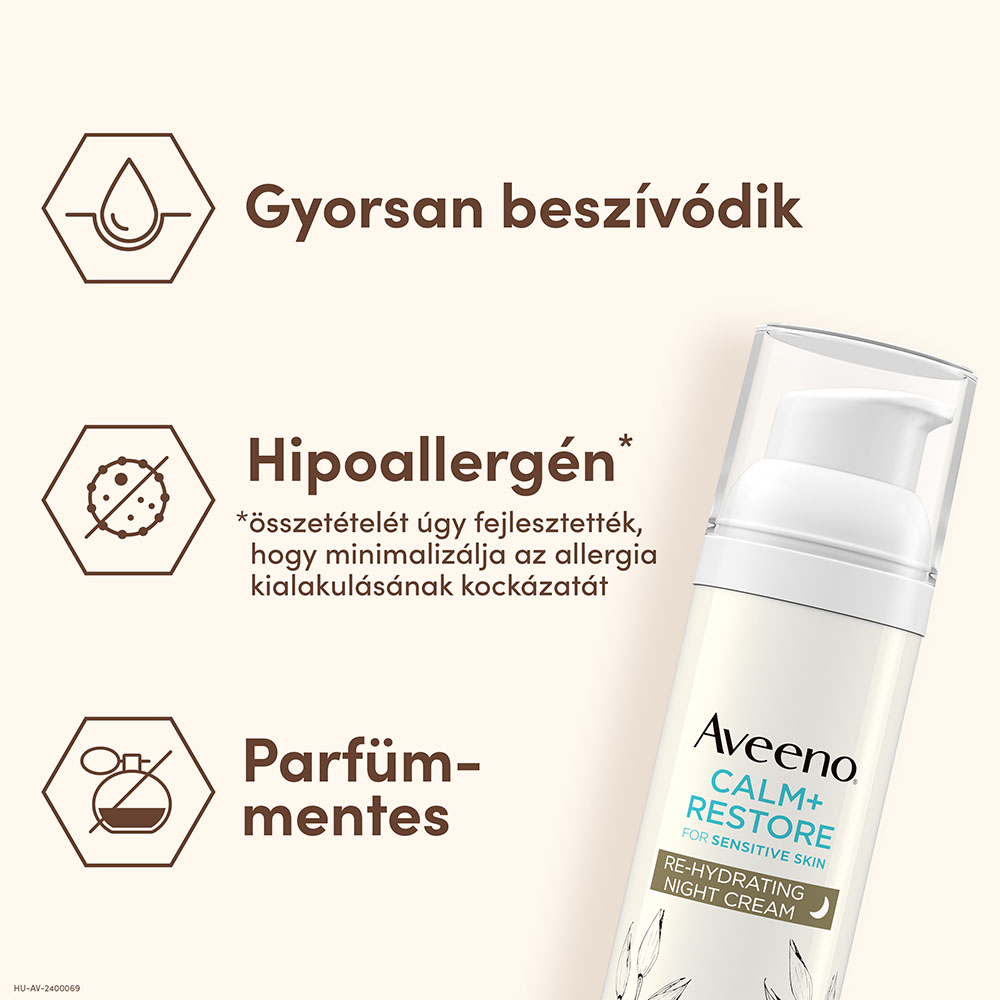 AVEENO Calm+ Restore hidratáló éjszakai arckrém (50ml)