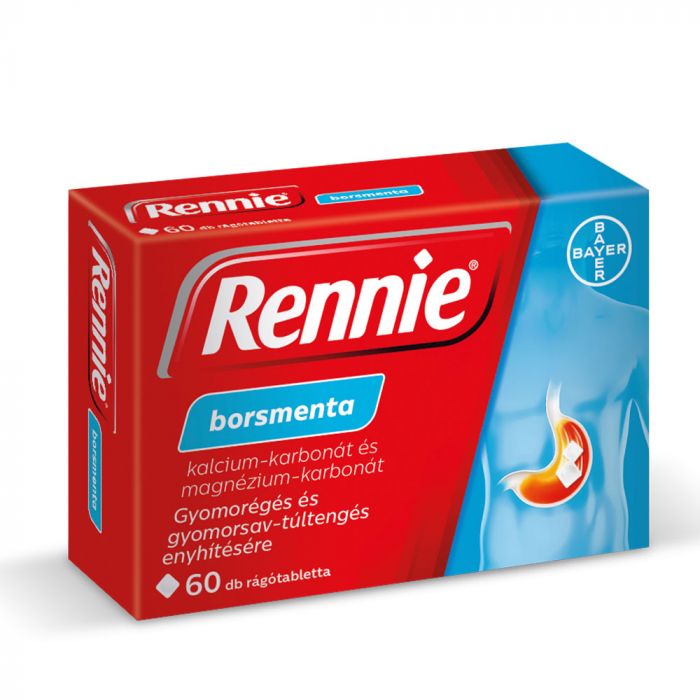 RENNIE rágótabletta borsmenta ízű (60db)