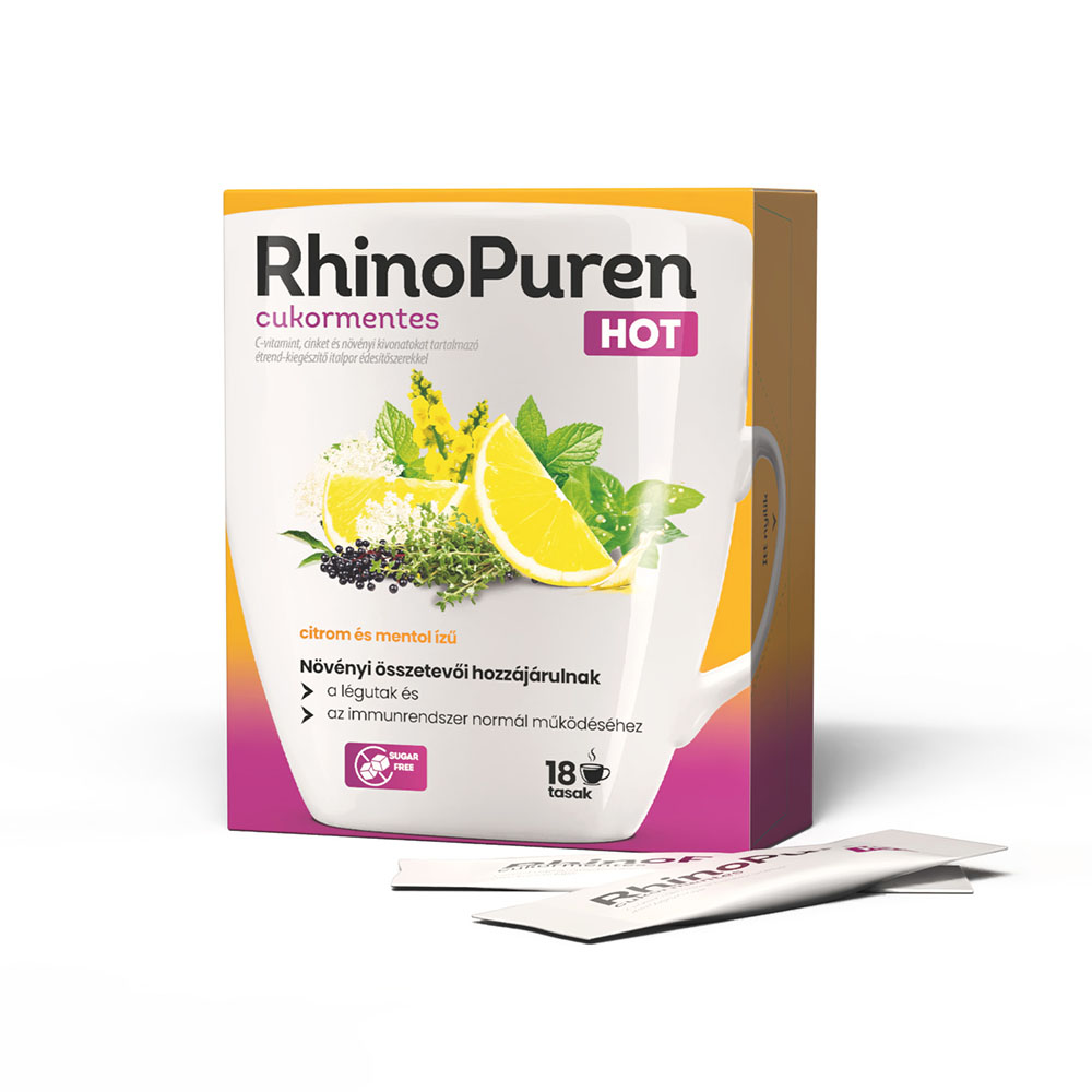 RHINOPUREN HOT cukormentes italpor édesítőszerekkel (18db)
