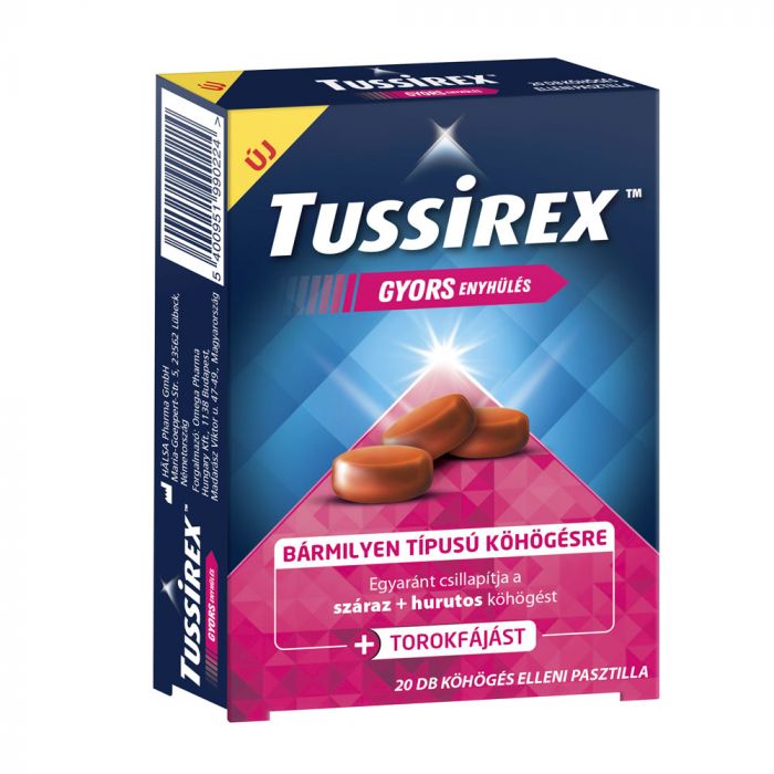 TUSSIREX Köhögés elleni pasztilla (20db)