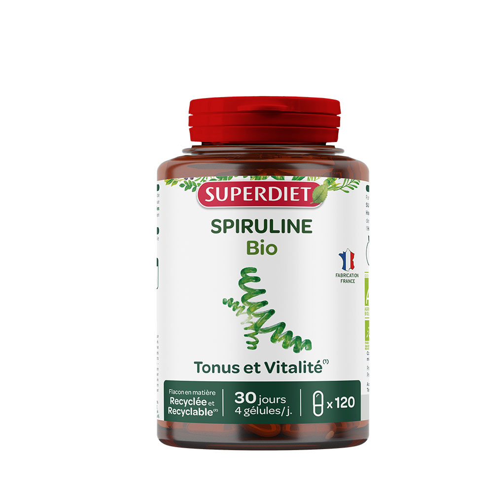 SUPERDIET Bio Spirulina lágyzselatin kapszula (120db)