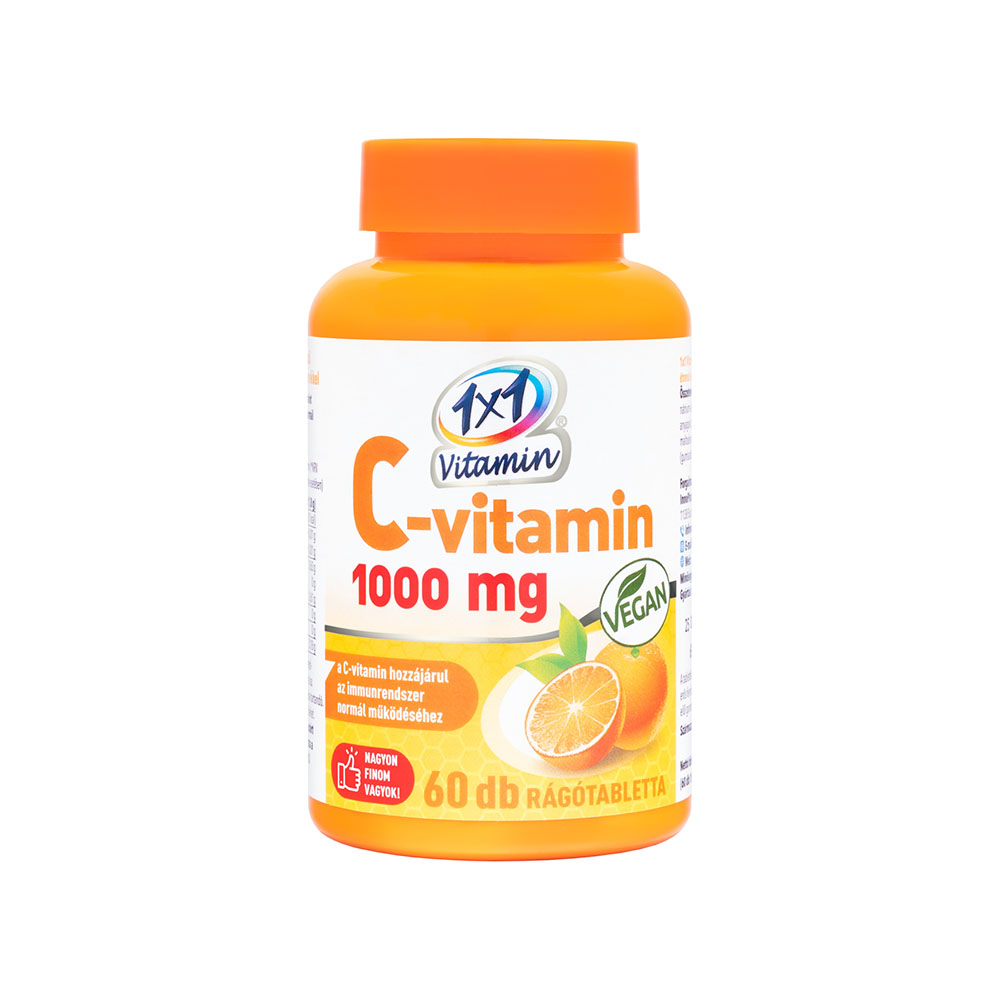 1x1 VITAMIN C-vitamin 1000mg rágótabletta narancs ízű (60db)