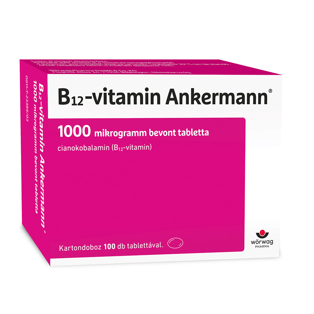 B12-vitamin Ankermann 1000 mikrogramm bevont tabletta (100db)