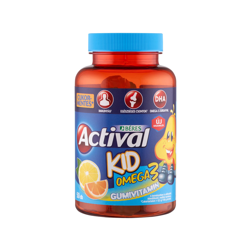 ACTIVAL Kid Omega-3 Gumivitamin gumitabletta (50db)