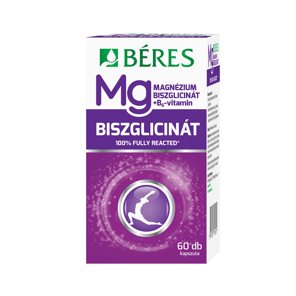 BÉRES Magnézium-biszglicinát + B6 -vitamin kapszula (60db)