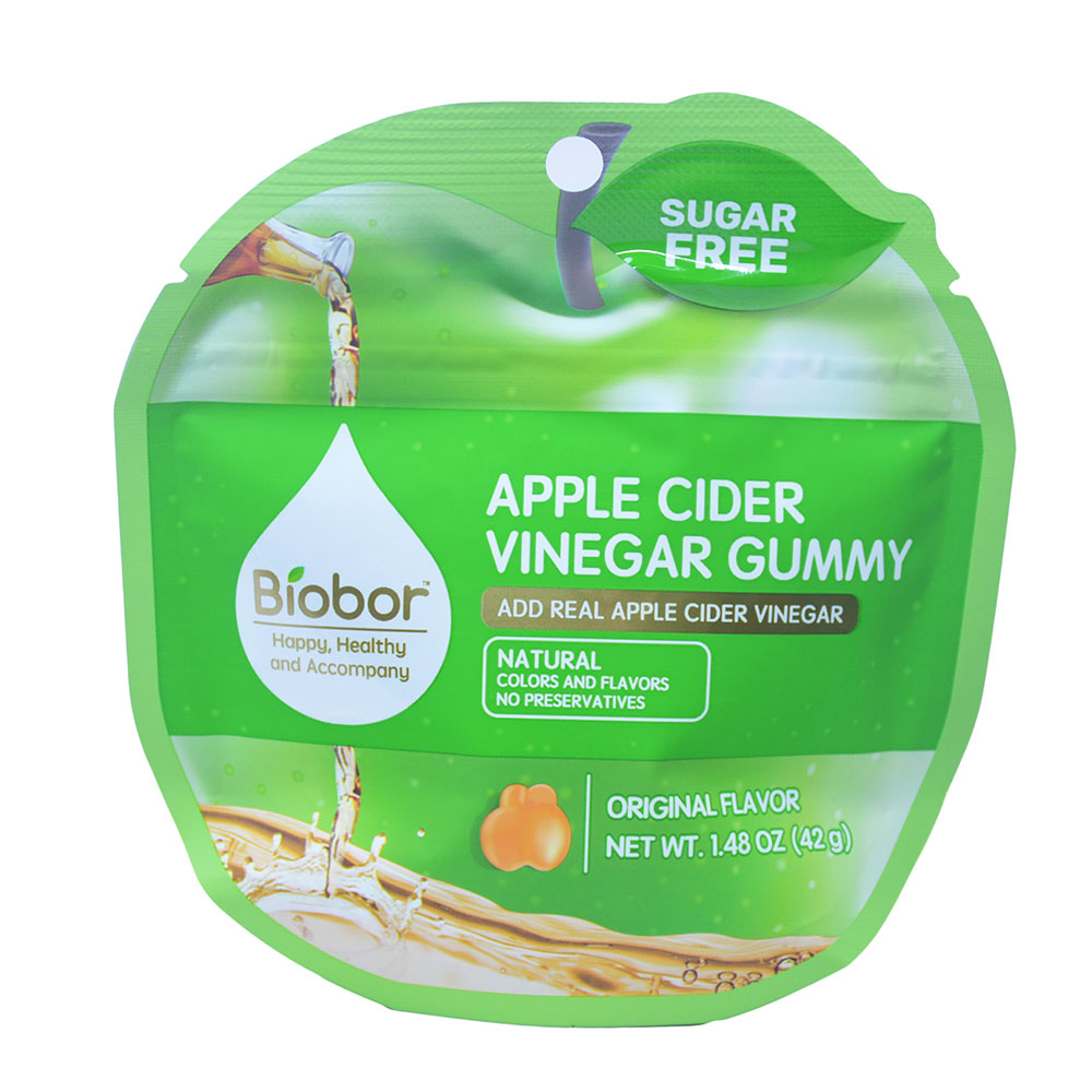 BIOBOR Almaecetes gumicukorka cukormentes (42g)