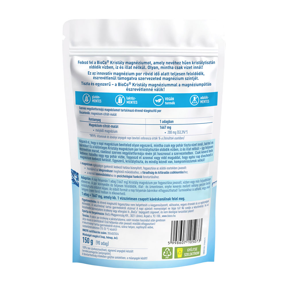 BIOCO Kristály magnézium tasakos por (150g)