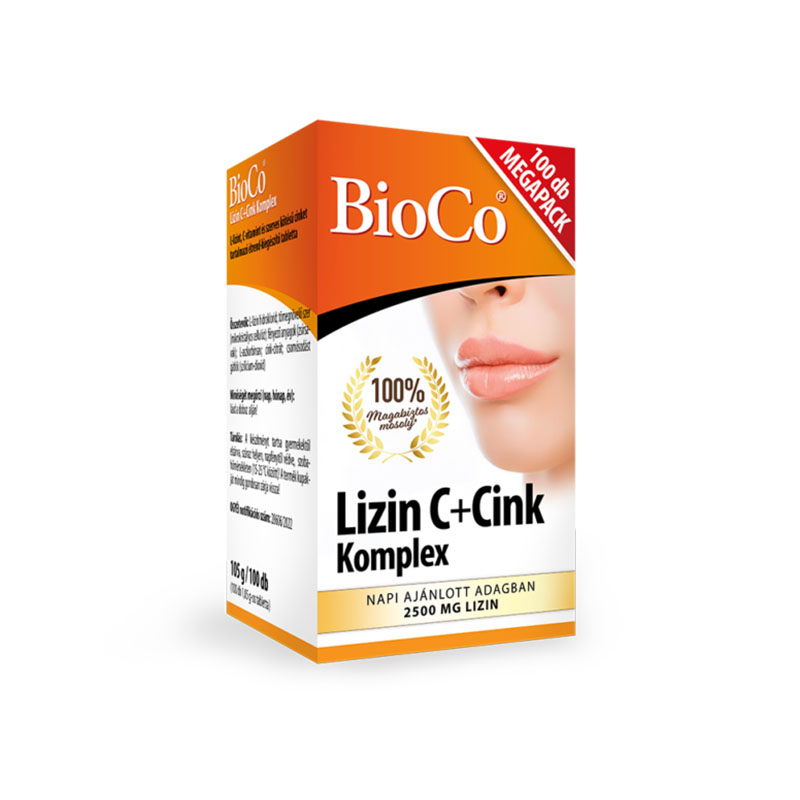 BIOCO Lizin C+Cink komplex tabletta (100db)