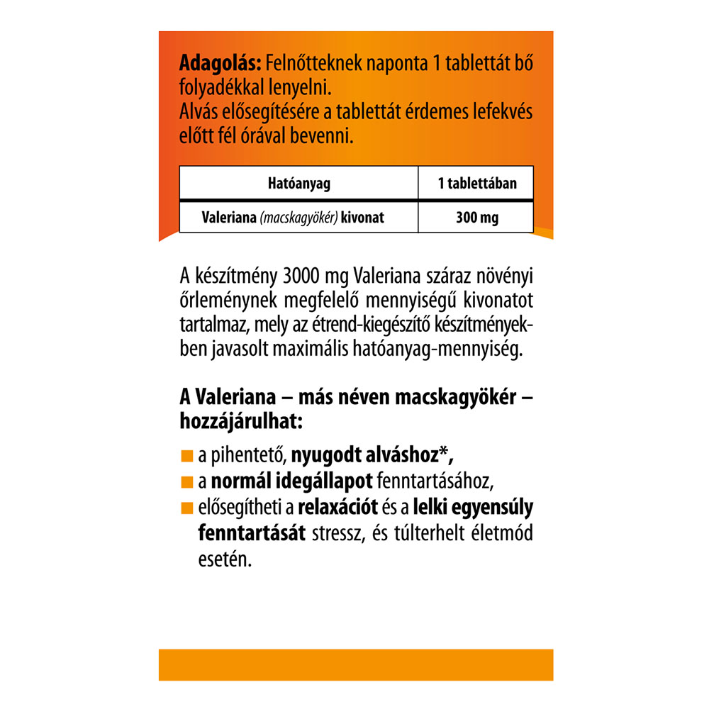 BIOCO Valeriana Max tabletta (60db)