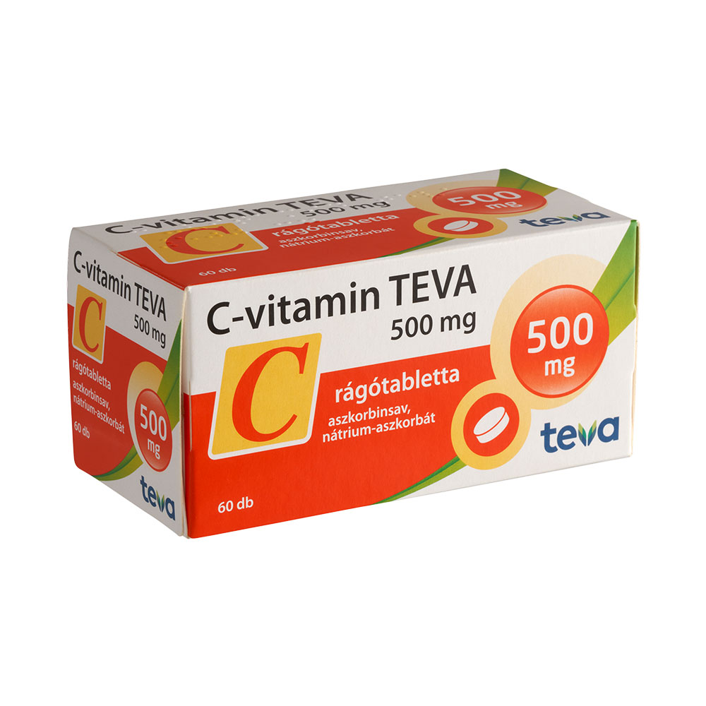 C-VITAMIN TEVA 500mg rágótabletta (60db)