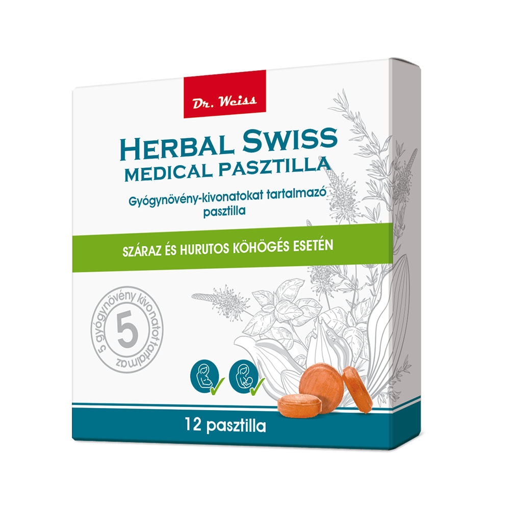 HERBAL SWISS Medical pasztilla (12db)