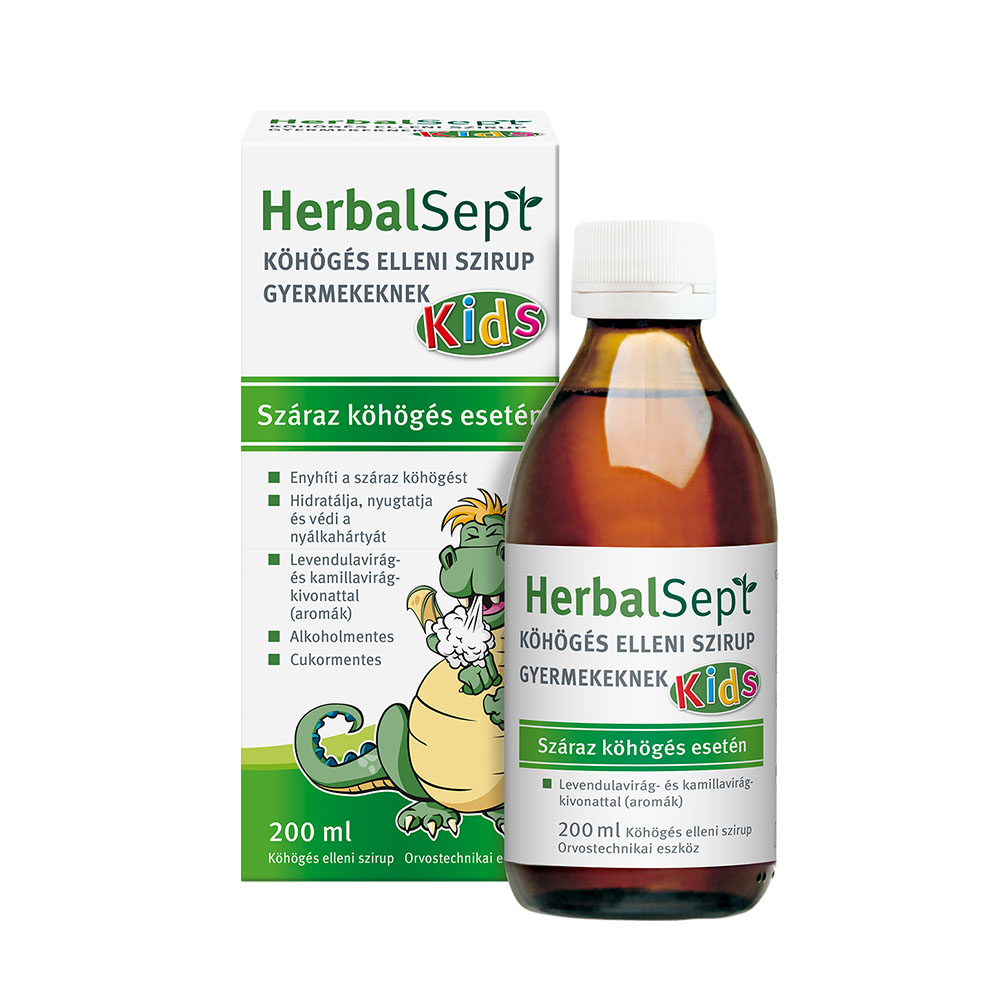 HERBALSEPT Köhögés elleni szirup gyermekeknek (200ml)