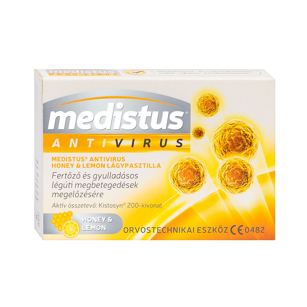 MEDISTUS Antivirus lágypasztilla méz-citrom ízben (10db)