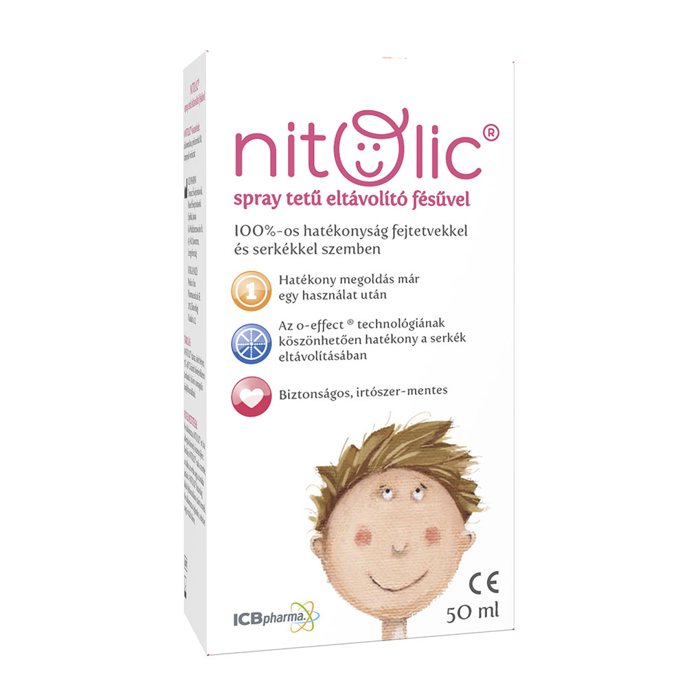 NITOLIC spray tetű eltávolító fésűvel (50ml)