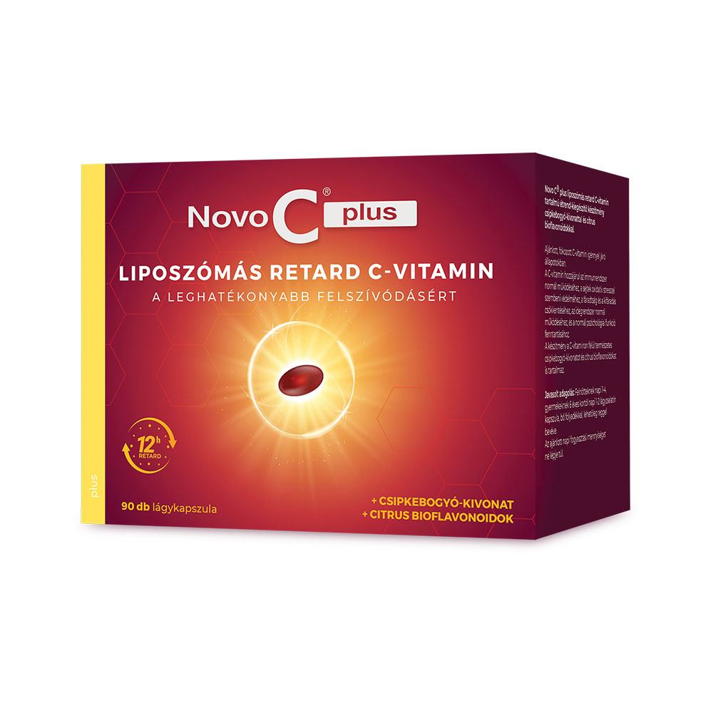 NOVO C Plus liposzómás retard C-vitamin lágykapszula (90db)