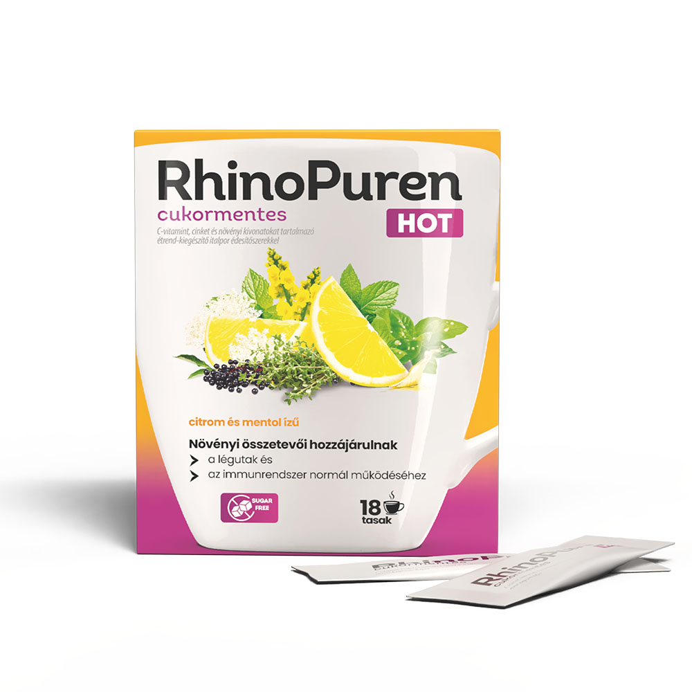 RHINOPUREN HOT cukormentes italpor édesítőszerekkel (18db)
