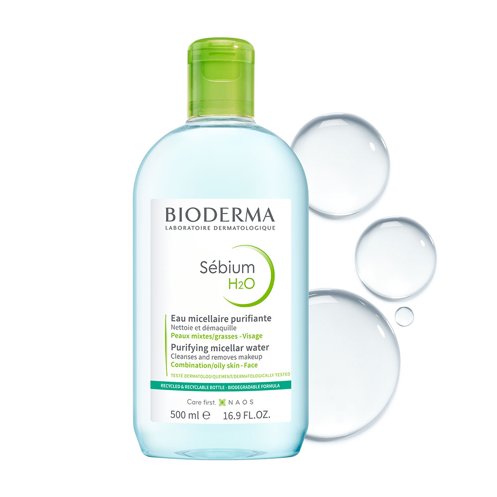 BIODERMA Sébium H2O arc- és sminklemosó micellás víz (500ml)