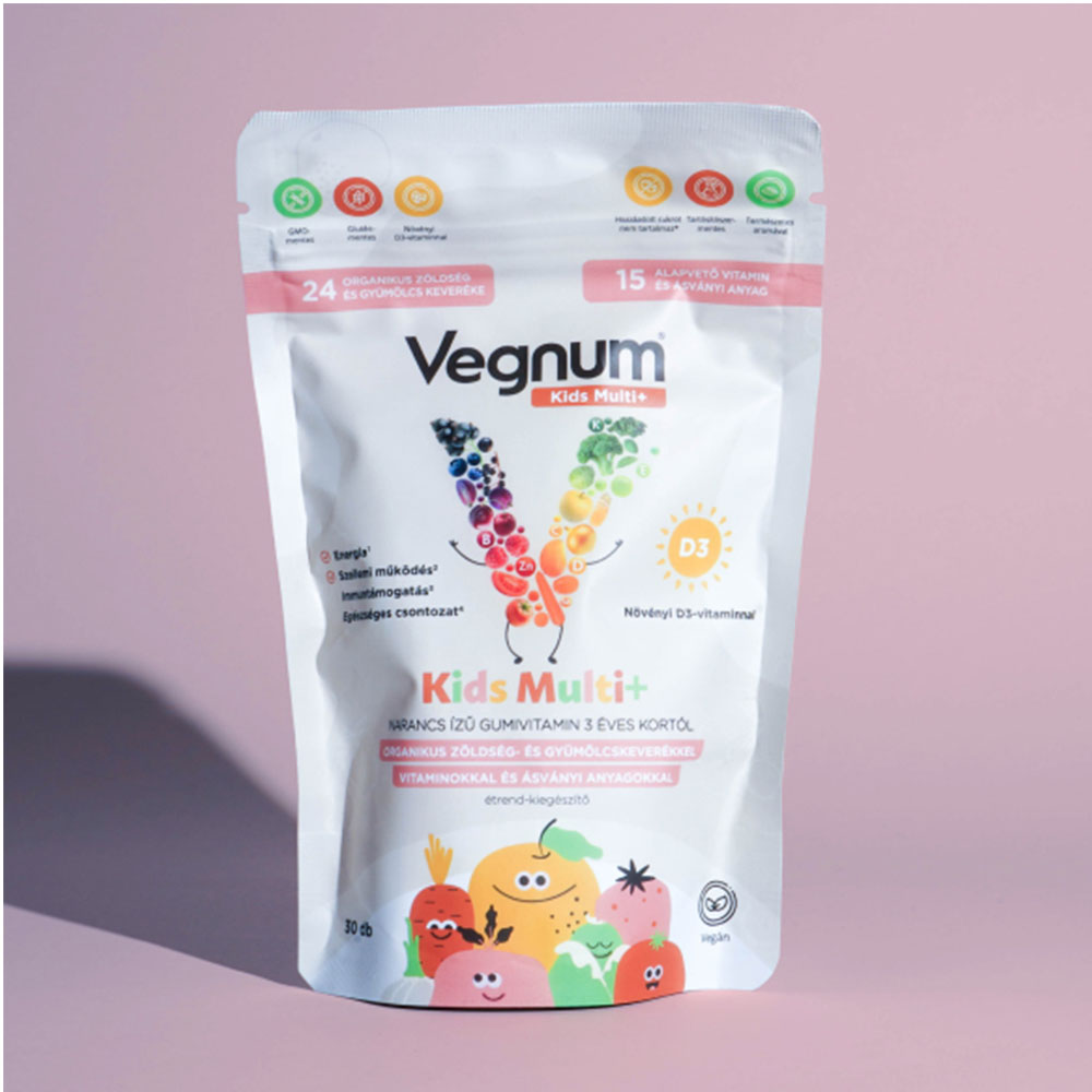 VEGNUM Kids Multi+ narancs ízű gumivitamin (30db)