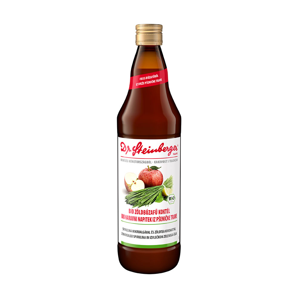 DR.STEINBERGER Zöldbúzafű koktél (bio) VIGYÉL VISSZA ÜVEGBEN (750ml)
