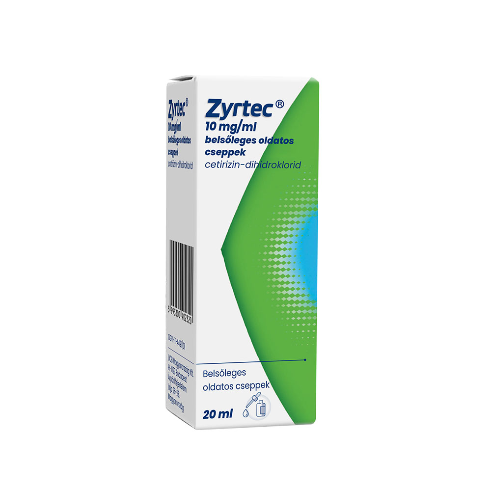 ZYRTEC 10 mg/ml belsőleges oldatos cseppek (20ml)