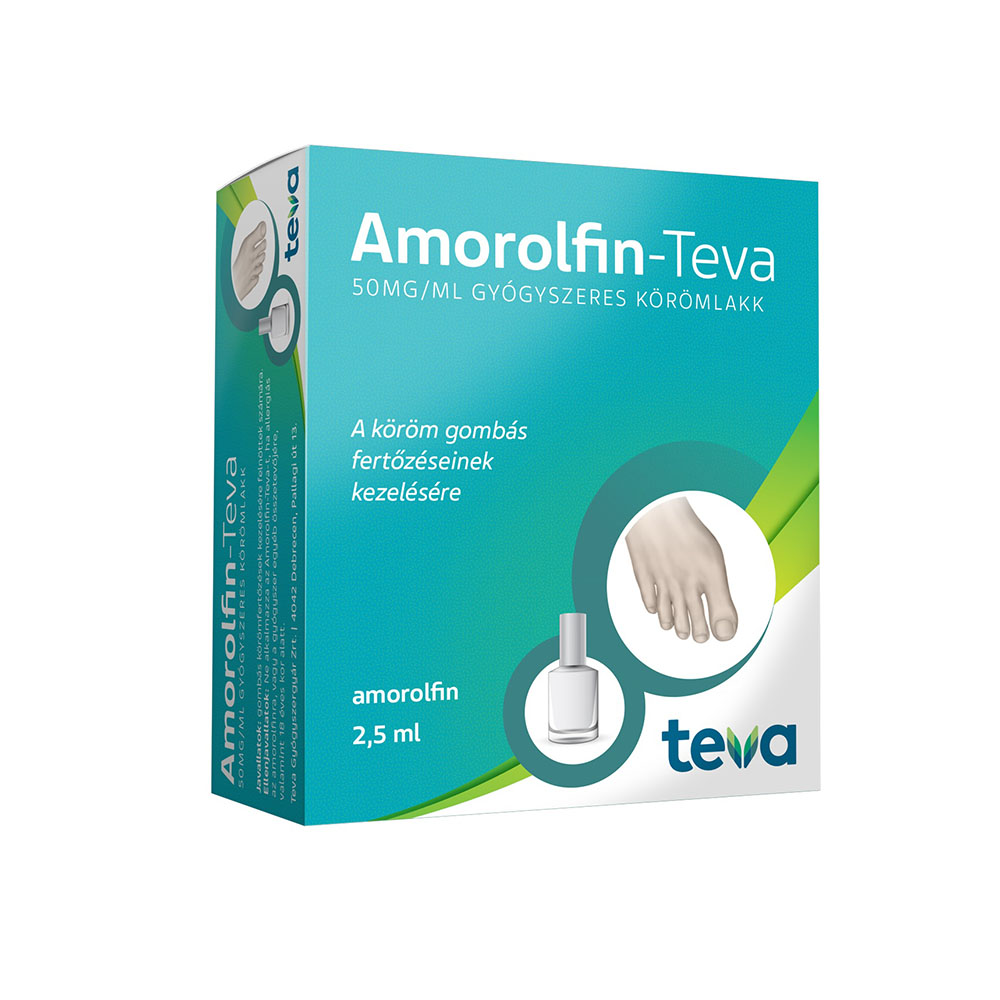 AMOROLFIN - Teva 50 mg/ml gyógyszeres körömlakk (2,5ml)
