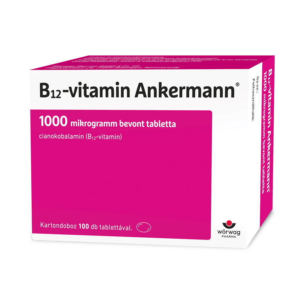B12-vitamin Ankermann 1000 mikrogramm bevont tabletta (100db)